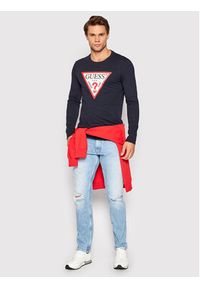 Guess Longsleeve M2YI31 I3Z11 Granatowy Slim Fit. Kolor: niebieski. Materiał: bawełna. Długość rękawa: długi rękaw #2