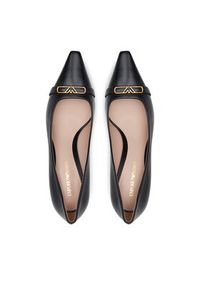 Emporio Armani Czółenka X3E488 XF271 00002 Czarny. Kolor: czarny. Materiał: skóra. Obcas: na szpilce #5