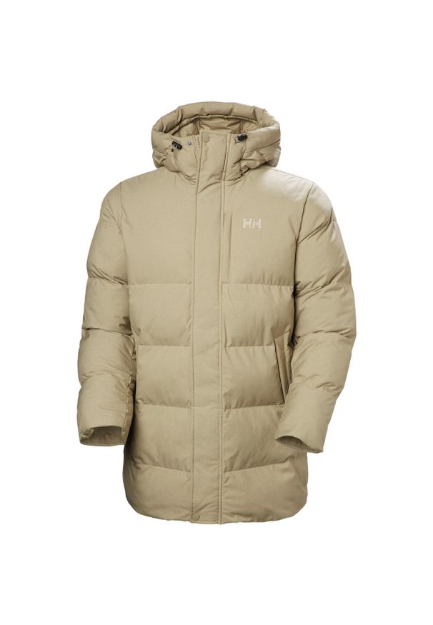 Długa kurtka z kapturem Helly Hansen Alby. Typ kołnierza: kaptur. Kolor: brązowy. Materiał: puch. Długość: długie. Styl: elegancki