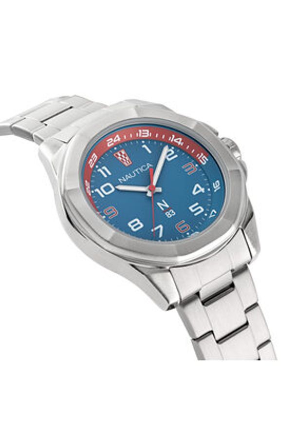 Nautica Zegarek NAPTBS206 Srebrny. Kolor: srebrny