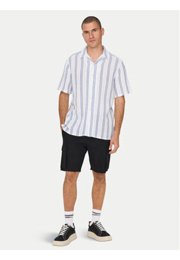 Only & Sons Koszula 22025659 Biały Regular Fit. Kolor: biały. Materiał: bawełna