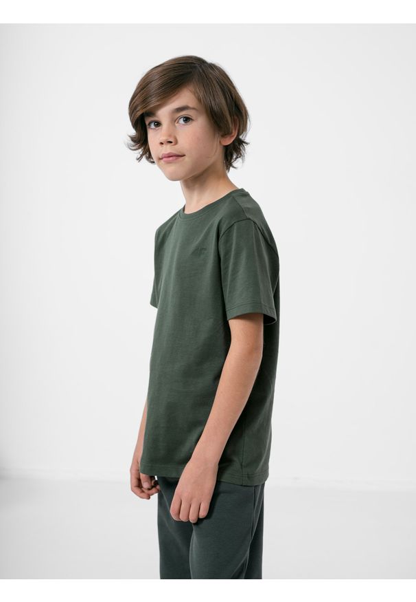4f - T-shirt chłopięcy (122-164). Kolor: oliwkowy, brązowy, wielokolorowy. Materiał: materiał, bawełna