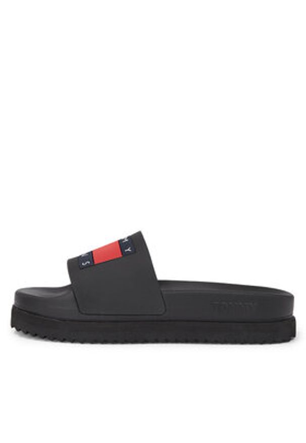 Tommy Jeans Klapki Tjw Elevated Flatform Slide EN0EN02451 Czarny. Kolor: czarny. Materiał: syntetyk