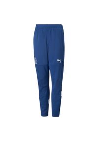 Puma - Spodnie treningowe dla dzieci om 2022/23. Kolor: biały, wielokolorowy, niebieski