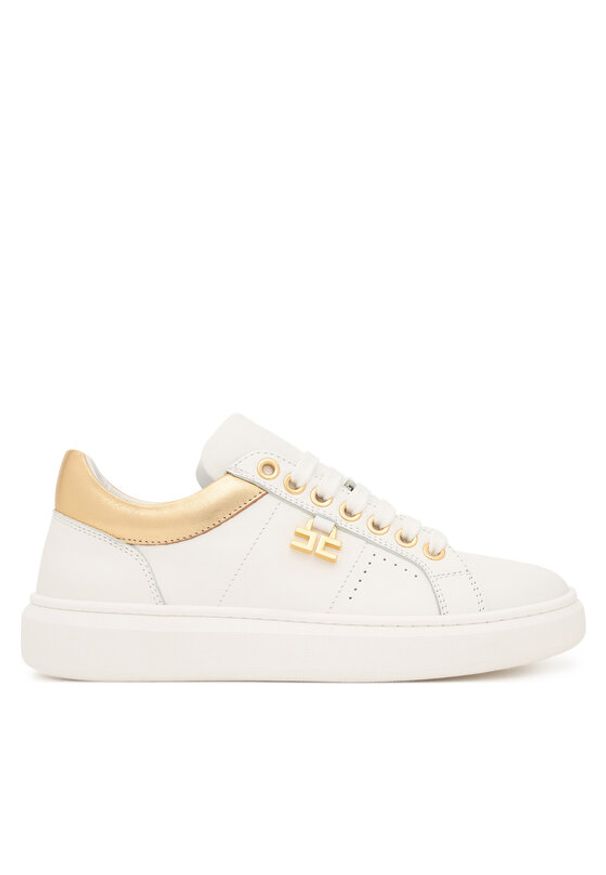 Elisabetta Franchi Sneakersy F4A9-E0506-0092 D Biały. Kolor: biały. Materiał: materiał