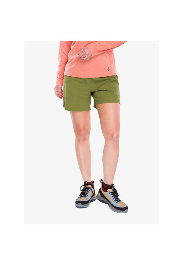 Spodenki turystyczne damskie Black Diamond Sierra LT Shorts. Kolor: zielony. Sport: turystyka piesza