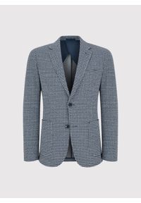 Pako Lorente - PAKO LORENTE – Granatowa marynarka w pepitkę. Kolor: niebieski, beżowy. Materiał: poliester, bawełna #2