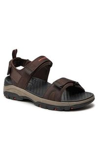 skechers - Skechers Sandały Tresmen-Ryer 205112/CHOC Brązowy. Kolor: brązowy. Materiał: skóra
