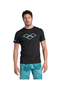 Koszulka Arena T-Shirt Logo. Kolor: czarny. Materiał: materiał. Długość rękawa: krótki rękaw. Długość: krótkie. Sport: fitness