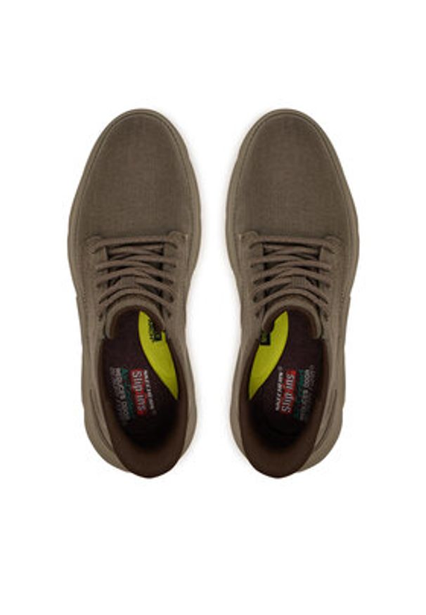 skechers - Skechers Półbuty Slip-Ins: Garza - Clive 205352/DKTP Brązowy. Kolor: brązowy. Materiał: materiał