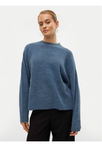 Vero Moda Sweter Boom 10320463 Niebieski Loose Fit. Kolor: niebieski. Materiał: syntetyk