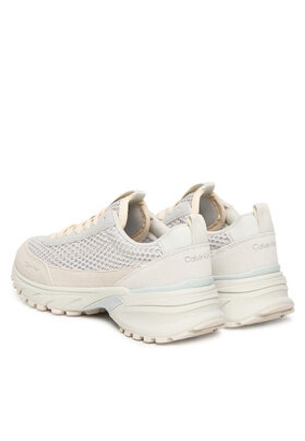 Calvin Klein Sneakersy Hike Runner Lace Up Techmix YW0YW02030 Écru. Materiał: skóra