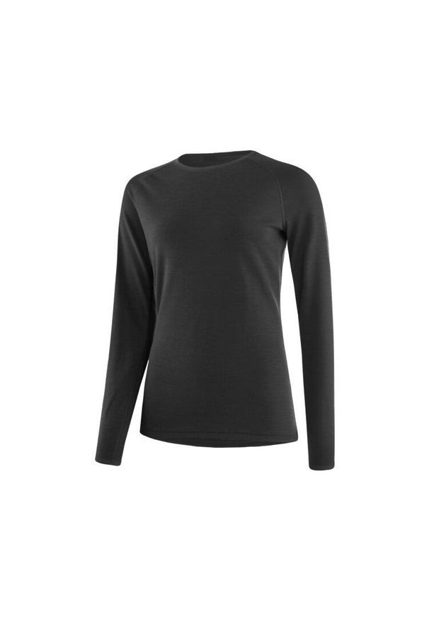 LOFFLER - Damska koszulka z długim rękawem z wełny merino Löffler Transtex®. Kolor: czarny. Materiał: wełna. Długość rękawa: długi rękaw. Długość: długie. Sport: turystyka piesza, narciarstwo