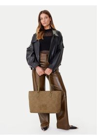 Love Moschino - LOVE MOSCHINO Torebka JC4123PP0NKB110A Beżowy. Kolor: beżowy. Materiał: skórzane #1