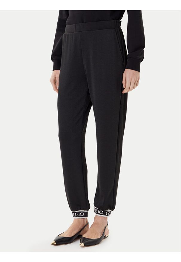Liu Jo Sport Spodnie materiałowe TF5284 J4747 Czarny Regular Fit. Kolor: czarny. Materiał: syntetyk. Styl: sportowy