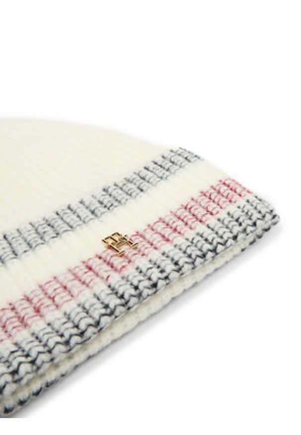 TOMMY HILFIGER - Tommy Hilfiger Czapka Th Varsity Ski AW0AW16636 Écru. Kolor: kremowy. Materiał: materiał