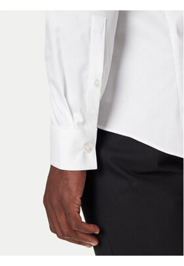 Guess Koszula LV019EU006 Biały Slim Fit. Kolor: biały. Materiał: bawełna