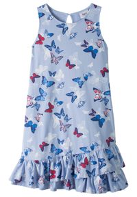 bonprix - Sukienka z falbanami. Kolor: niebieski #1