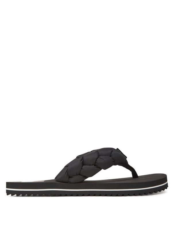 Tommy Jeans Japonki Braided Thong Beach Sandal EN0EN02877 Czarny. Kolor: czarny. Materiał: materiał