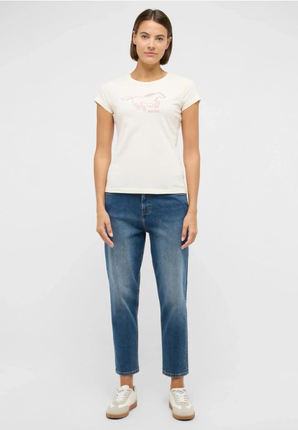 Damskie Spodnie Jeansowe Mustang Style Charlotte Tapered Denim Blue 1017595 5000 781