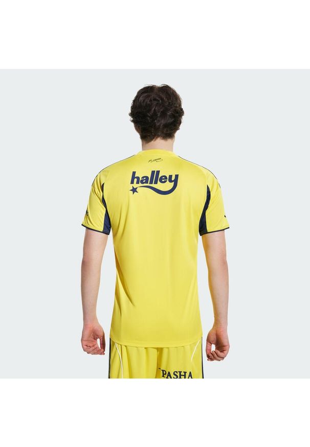 Adidas - Koszulka Fenerbahce 2025/2026 Away. Kolor: niebieski, wielokolorowy, żółty. Sport: piłka nożna