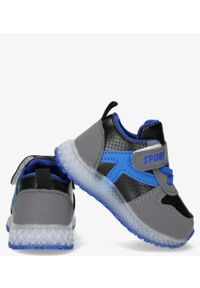 Casu - Szare buty sportowe na rzep casu 20x4/m. Zapięcie: rzepy. Kolor: szary, wielokolorowy, niebieski #2