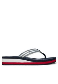 TOMMY HILFIGER - Tommy Hilfiger Japonki Im Th Signature Beach Sandal FW0FW08369 Granatowy. Kolor: niebieski. Materiał: materiał #2