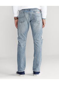 Ralph Lauren - RALPH LAUREN - Spodnie Sullivan Slim z łatami. Kolor: niebieski. Wzór: aplikacja, kolorowy. Styl: klasyczny #5