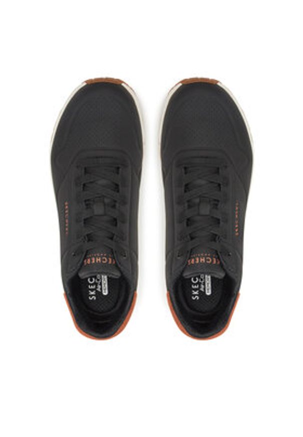 skechers - Skechers Sneakersy Uno - Suited On Air 183004/BLK Czarny. Kolor: czarny. Materiał: skóra