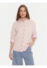 Kontatto Kardigan 3M0978C Różowy Relaxed Fit. Kolor: różowy. Materiał: wełna