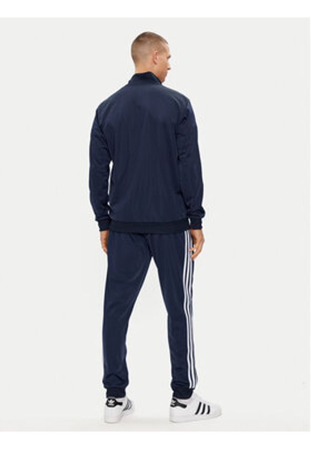 Adidas - adidas Dres Basic 3-Stripes HZ2220 Granatowy Regular Fit. Kolor: niebieski. Materiał: syntetyk