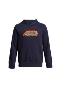 Bluza z kapturem dla dzieci Under Armour Rival Flamin. Typ kołnierza: kaptur. Kolor: niebieski. Sport: fitness #1