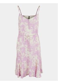 Pieces Sukienka letnia Nya 17111424 Fioletowy Regular Fit. Kolor: fioletowy. Materiał: wiskoza. Sezon: lato
