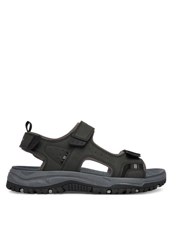 skechers - Skechers Sandały Prewitt 205139/BLK Czarny. Kolor: czarny. Materiał: skóra