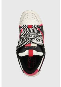 Tommy Jeans sneakersy skórzane TJW SKATE SNEAKER OVERSIZE LACE kolor biały EN0EN02279. Nosek buta: okrągły. Kolor: biały. Materiał: skóra. Sport: skateboard #2