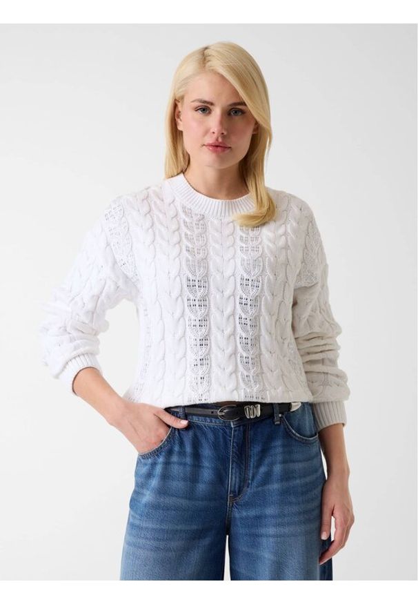 Guess Sweter 183442 Biały Classic Fit. Kolor: biały