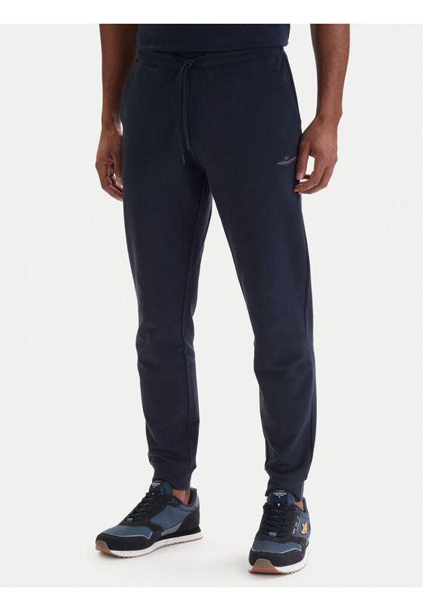 Aeronautica Militare Spodnie dresowe 261PF0872UF00459 Granatowy Regular Fit. Kolor: niebieski. Materiał: bawełna