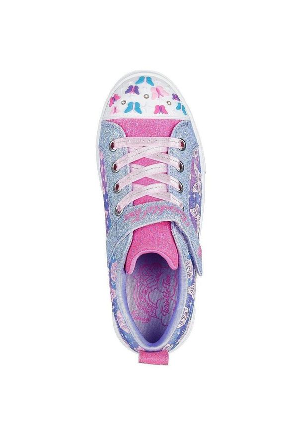 skechers - Adidasy Skechers Twinkle Sparks - Omb, Dzieci. Okazja: na co dzień. Kolor: fioletowy. Materiał: materiał, syntetyk