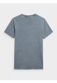 outhorn - T-shirt acid wash męski - niebieski. Kolor: niebieski. Materiał: materiał, bawełna, dzianina #5
