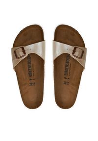 Birkenstock Klapki Madrid 0940153 Beżowy. Kolor: beżowy. Materiał: skóra