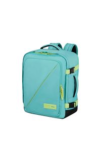 AMERICAN TOURISTER - Plecak kabinowy American Tourister Take2cabin S/M - dusty turquoise/lime. Kolor: zielony
