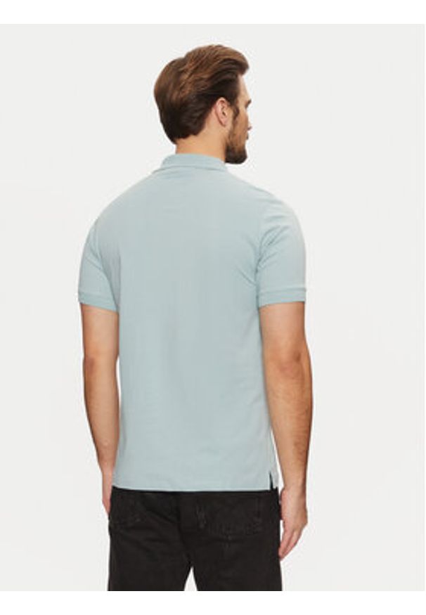 Karl Lagerfeld - KARL LAGERFELD Polo 745710 551224 Błękitny Regular Fit. Typ kołnierza: polo. Kolor: niebieski. Materiał: bawełna