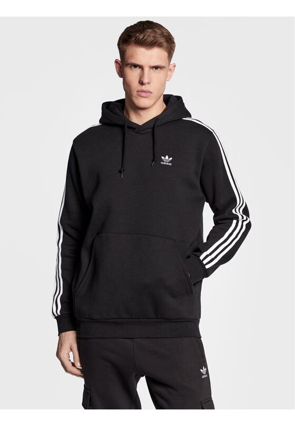 Adidas - adidas Bluza Adicolor Classics 3-Stripes Hoodie IA6346 Czarny Regular Fit. Kolor: czarny. Materiał: bawełna