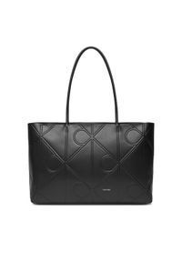 Calvin Klein Torebka LV04F3196G Czarny. Kolor: czarny. Materiał: skórzane