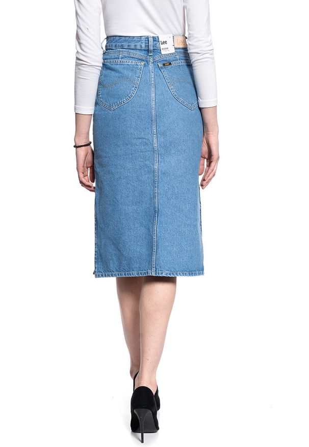 Lee - LEE THELMA SKIRT DAMSKA SPÓDNICA JEANSOWA CLEAN CALLIE L38EGAZE 112108145. Materiał: jeans
