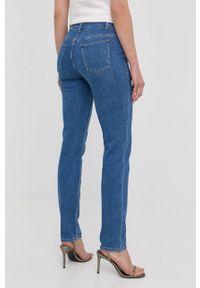 Trussardi Jeans - Trussardi jeansy 105 damskie medium waist. Kolor: niebieski #2