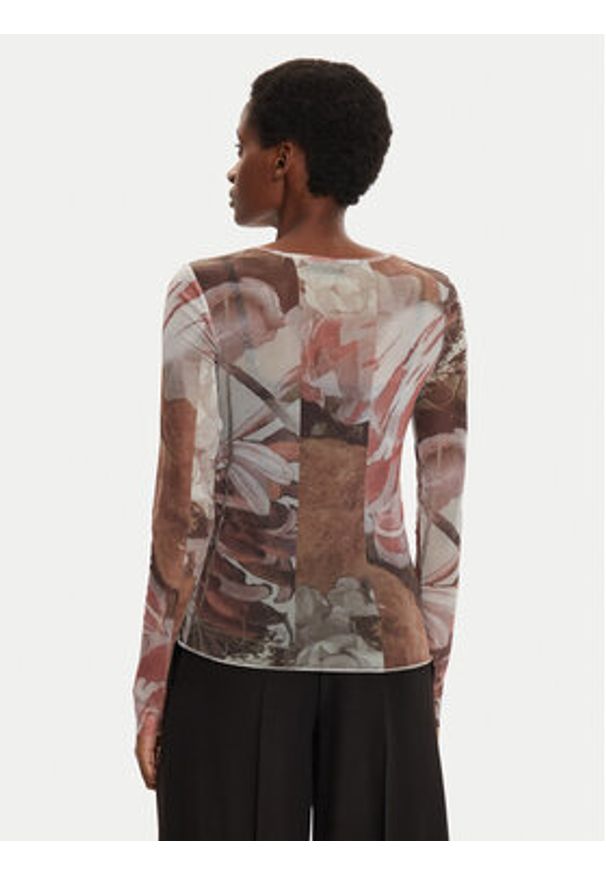 Desigual Bluzka Carson 24WWTK59 Brązowy Regular Fit. Kolor: brązowy. Materiał: syntetyk