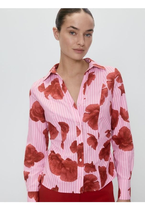 Reserved - Wzorzysta koszula z bawełny - wielobarwny. Materiał: bawełna