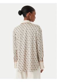 Guess Koszula W4YH47 WF1T2 Beżowy Regular Fit. Kolor: beżowy. Materiał: syntetyk #3