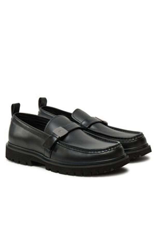 Calvin Klein Jeans Mokasyny Eva Apron Loafer Hdw YM0YM01252 Czarny. Kolor: czarny. Materiał: skóra